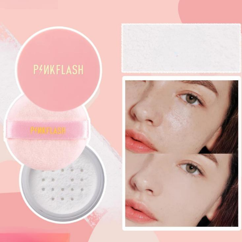 PINKFLASH 3 Farben Mattes loses Puder Wasserfest Öl-Kontrolle Mattes Volldeckendes Gesichts-Make-up Fixierpuder Kosmetik