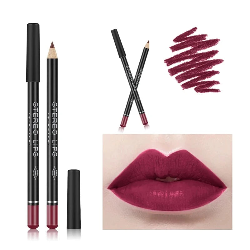 12 Color Sexy Matte Lipstick Pencil Set