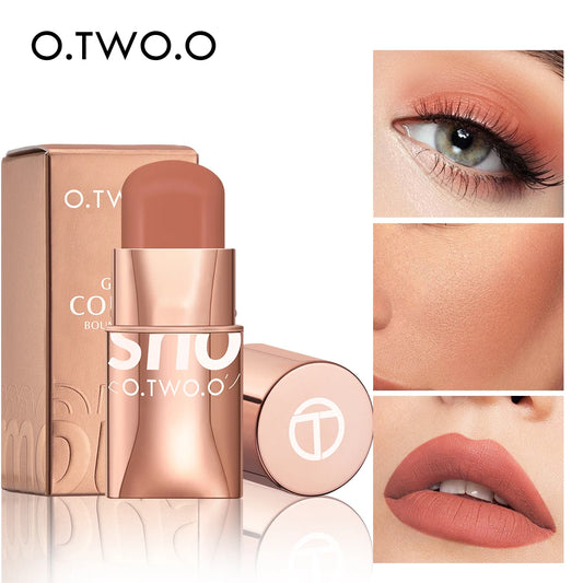 O.TW O.O rouge à lèvres Blush Stick 3-en-1 yeux joues et lèvres teinte constructible imperméable léger crème Multi Stick maquillage pour les femmes
