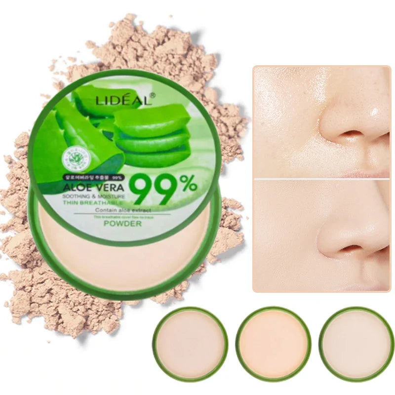 99% Aloe Vera Erweichungspuder Wasserfester feuchtigkeitsspendender Concealer Foundation Festes Make-up Ölkontrolle Gesichts-Make-up Kosmetik