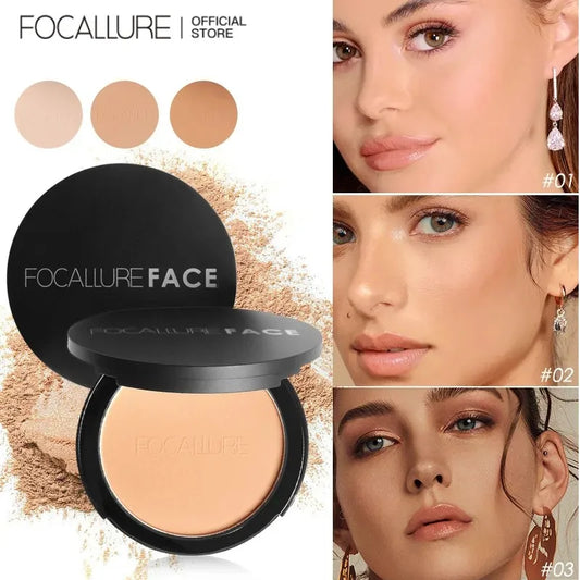 FOCALLURE 9 Colors Pressed Powder: Waterproof Full Coverage Foundation