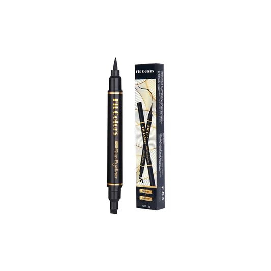 Wasserfester flüssiger Eyeliner-Stift: Schnelltrocknend, Schwarz. Doppelseitiger Stift